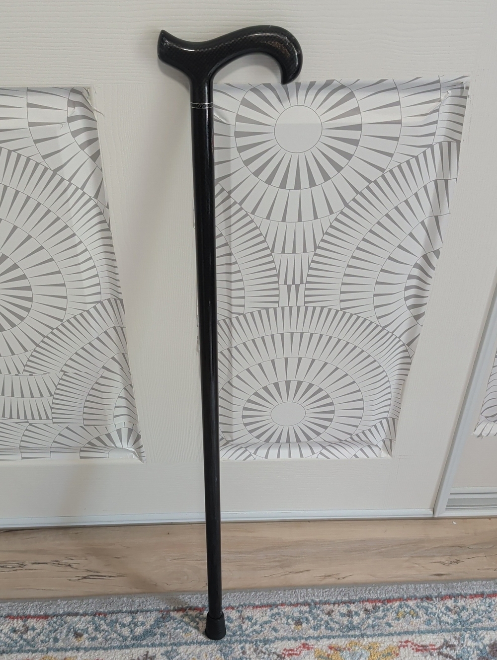 Classic Black Aluminum Walking Cane 33.5 Inches Tall